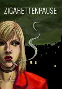 Comic Frau Zigarette
